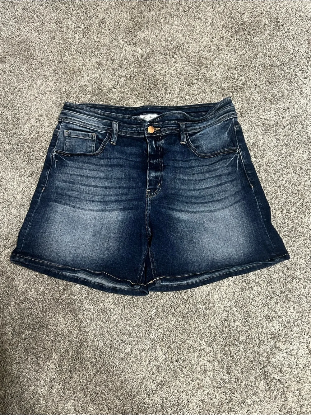 Kancan Dark Wash Denim Shorts